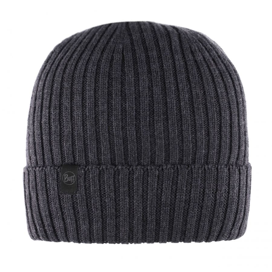BUFF Merino Wool Hat Norval graphite winter hat 1/4