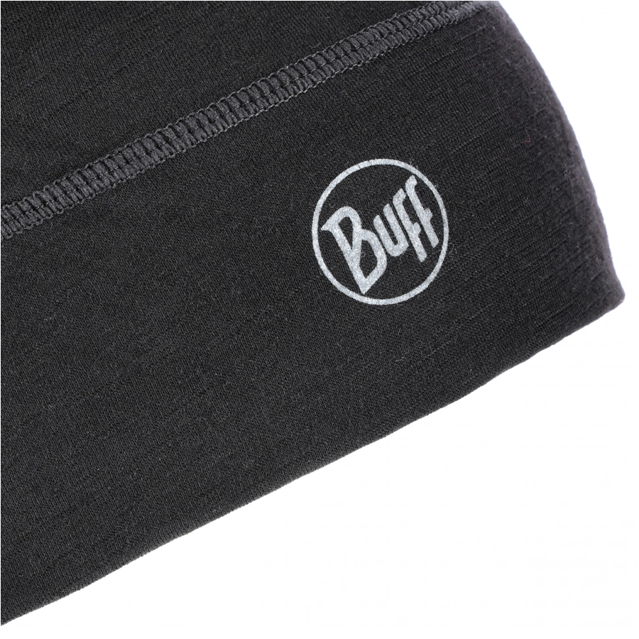 BUFF unisex Merino Beanie Solid black. 4/5