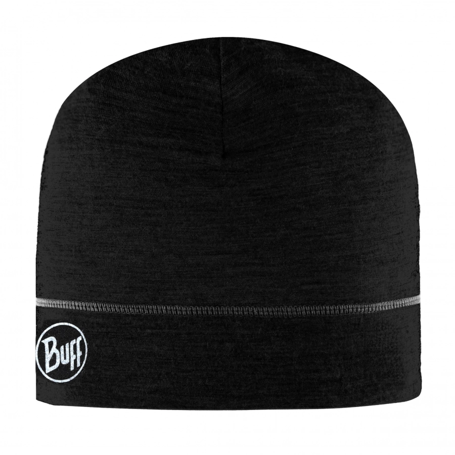 BUFF unisex Merino Beanie Solid black. 1/5