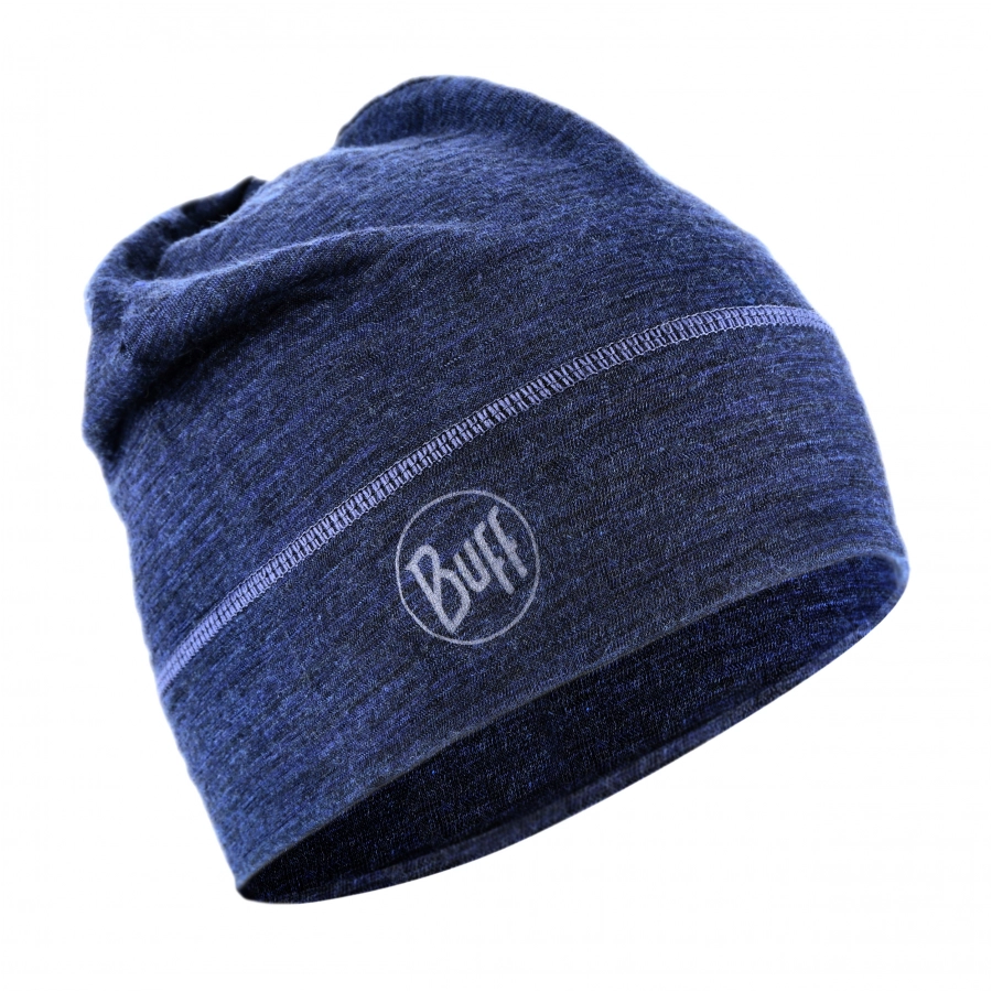 BUFF unisex Merino Beanie Solid navy blue cap. 2/6