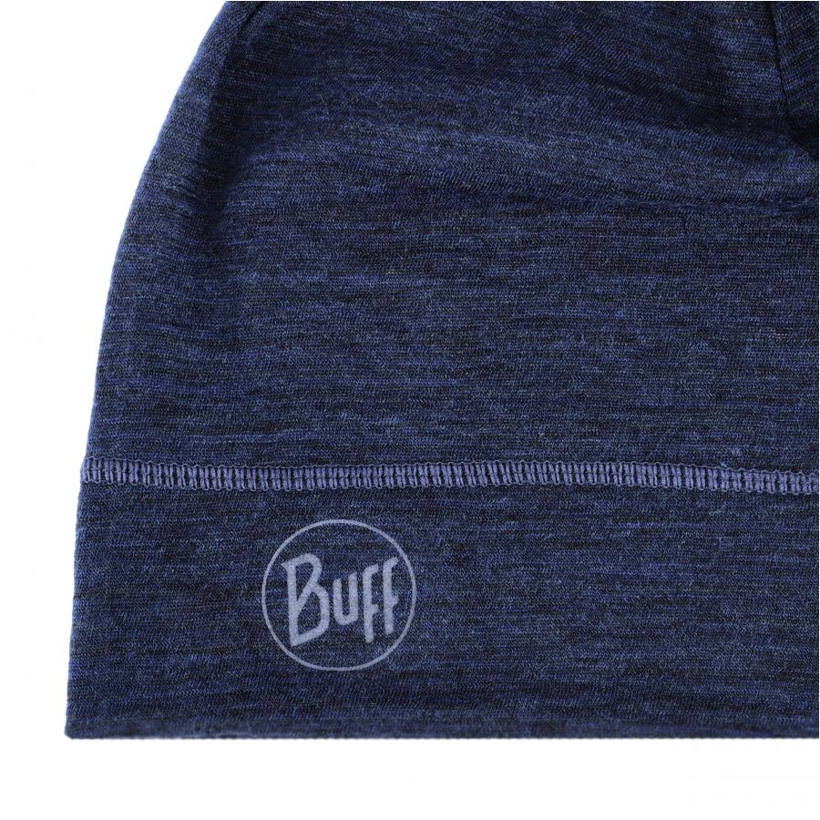 BUFF unisex Merino Beanie Solid navy blue cap. 3/6
