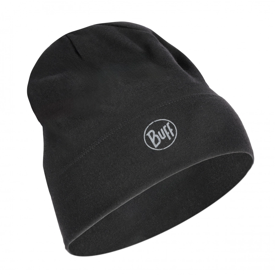 BUFF unisex Merino Midweight Hat Solid black 2/5