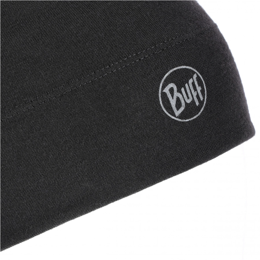 BUFF unisex Merino Midweight Hat Solid black 3/5