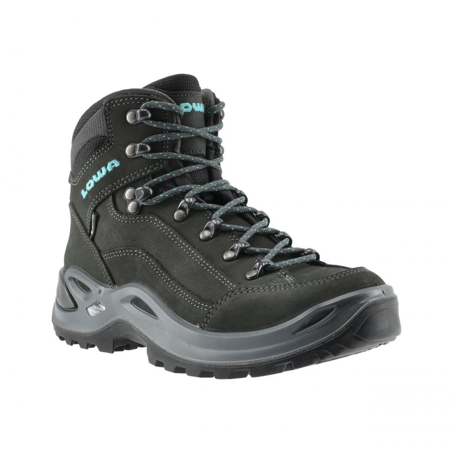 Buty damskie LOWA Renegade GTX mid WS czarno/turkusowe 2/8