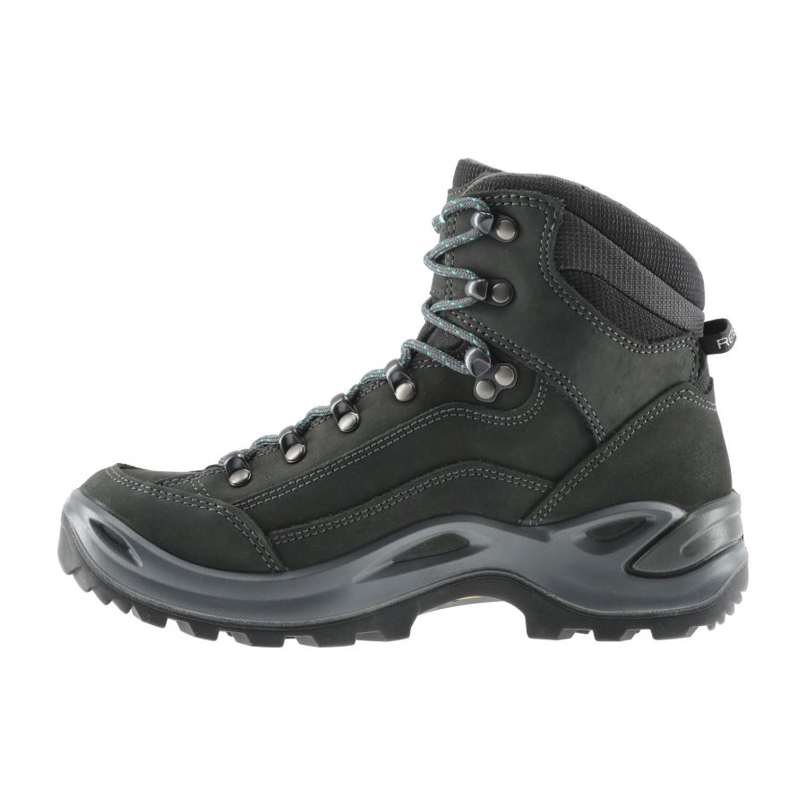 Buty damskie LOWA Renegade GTX mid WS czarno/turkusowe 3/8