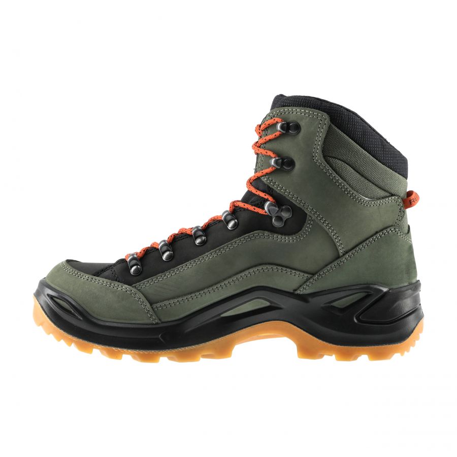 Buty męskie LOWA Renegade GTX mid, zielono/pomarańczowe 3/8