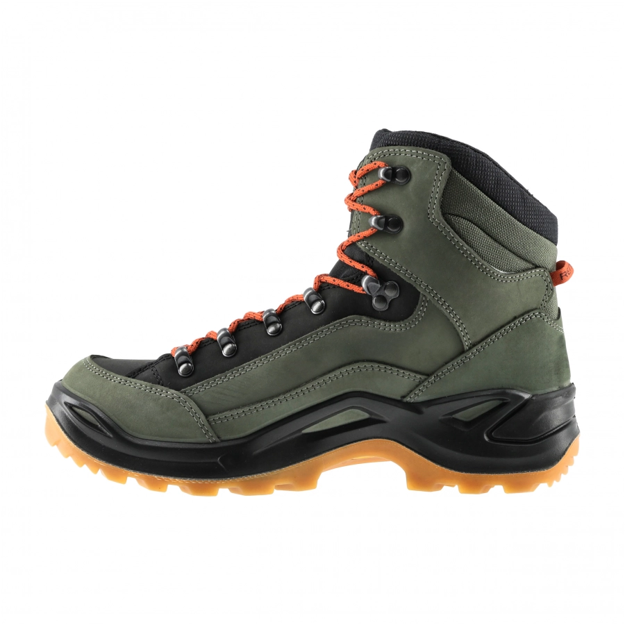 Buty męskie LOWA Renegade GTX mid, zielono/pomarańczowe 3/8