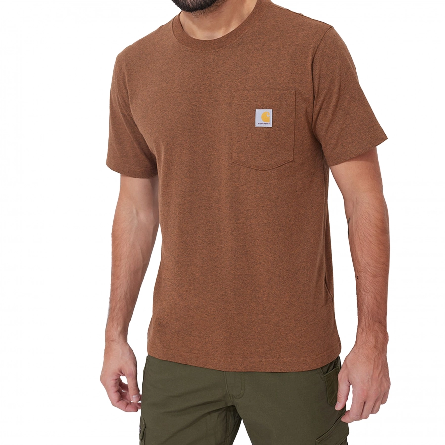 Carhartt K87 Pocket T-shirt - o. walnut heat 1/5