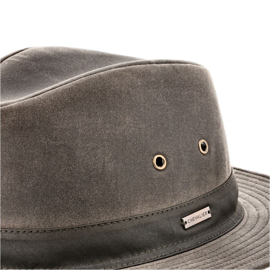 Chevalier Bush Waxed Leather Brown Hat 3/3