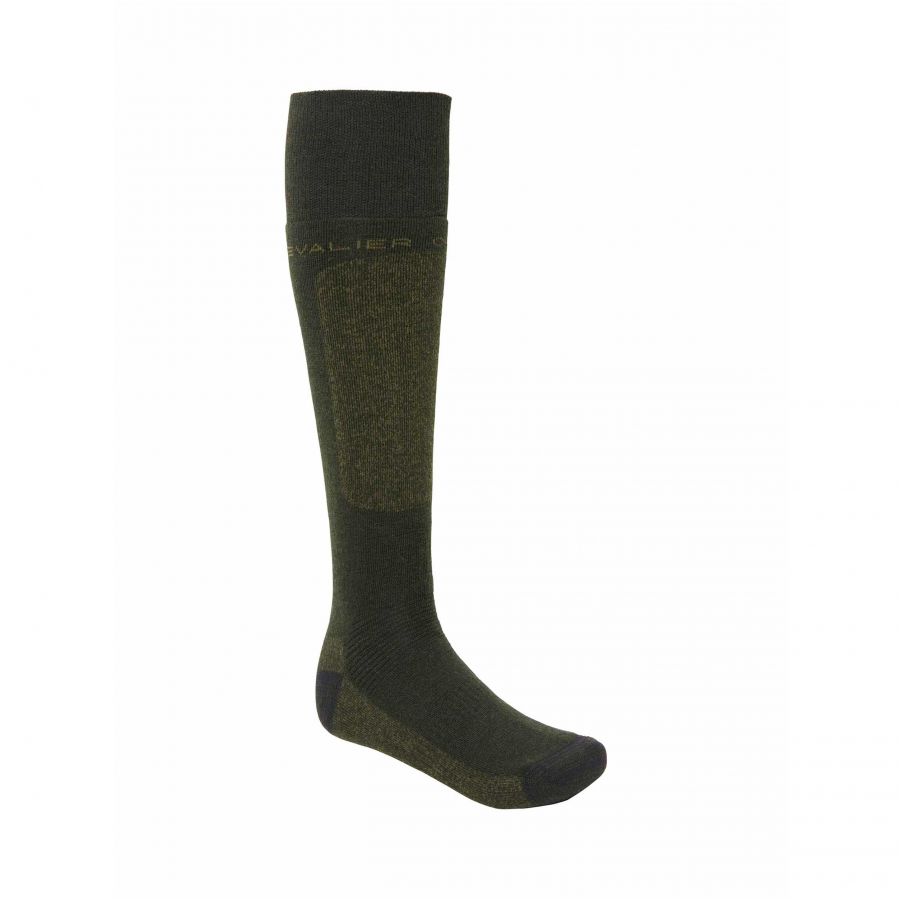 Chevalier High Boot Wool Dark Green Socks 1/1