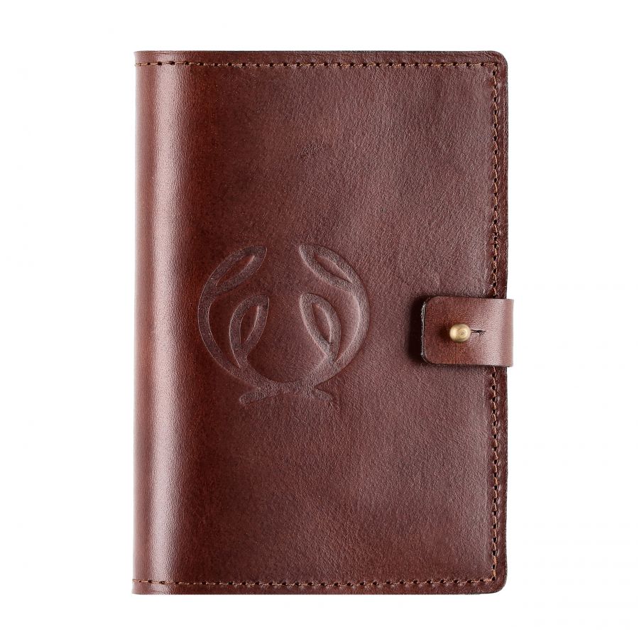 Chevalier Leather Brown Passport Case 1/4