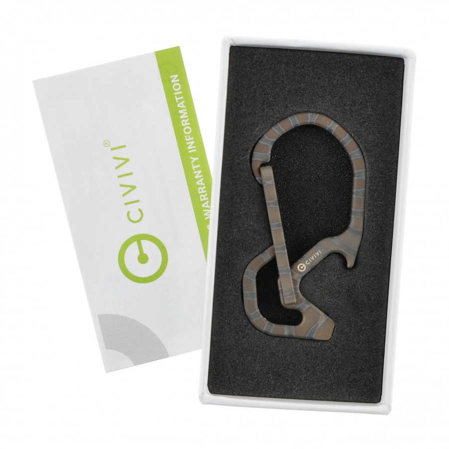 Civivi Click Flamed Titanium Carabiner CA-01B 4/4
