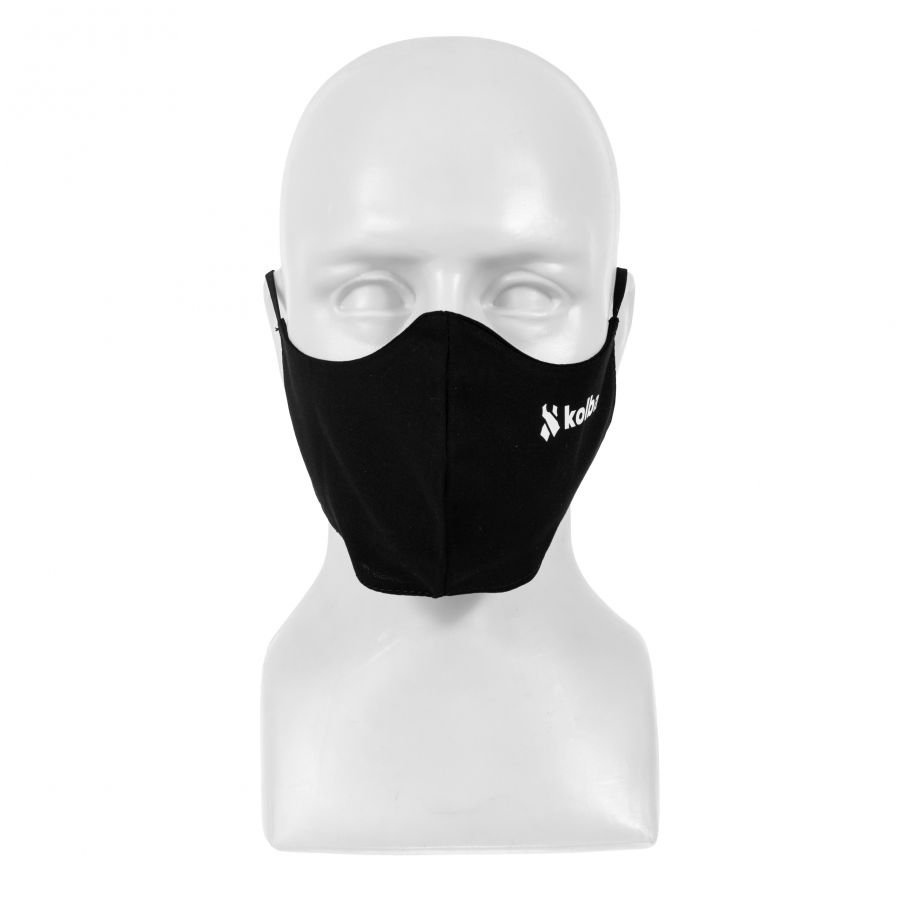 Cob cotton logo mask, black 4/6