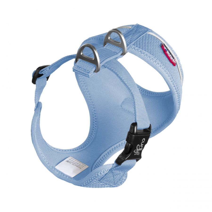 Curli Basic Air-Mesh blue dog harness. 3/3