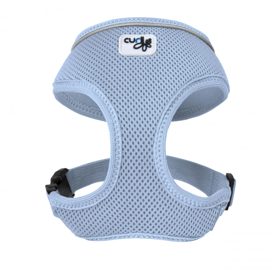 Curli Basic Air-Mesh blue dog harness. 2/3