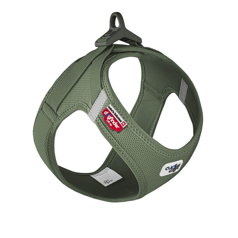 Curli Clasp Air-Mesh dog harness green 1/3