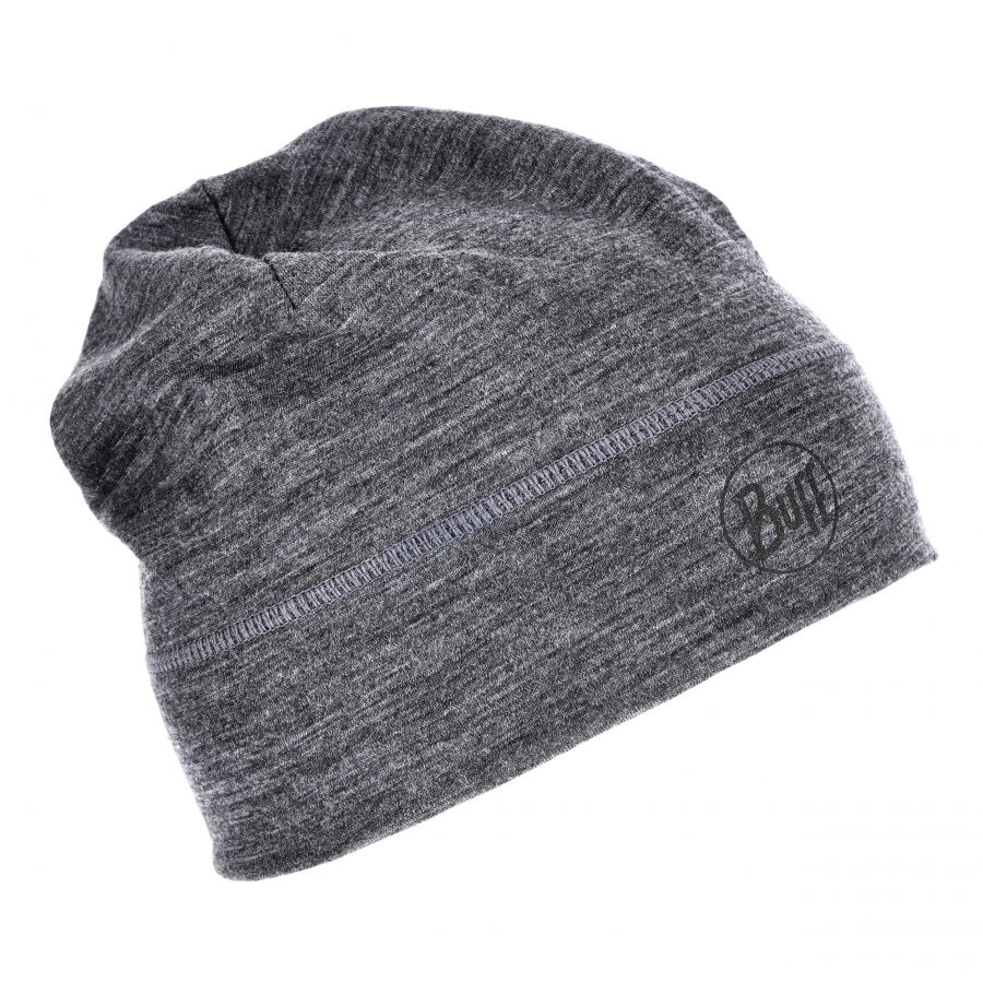 Czapka unisex BUFF Merino Hat Solid szara 2/6