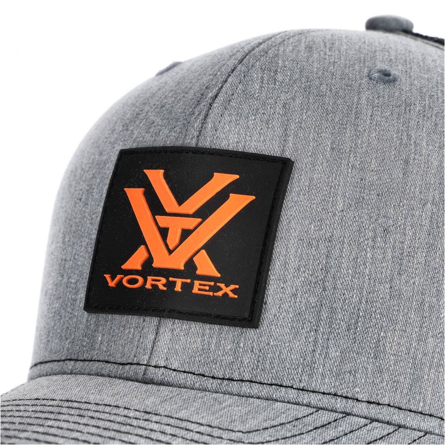 Czapka z daszkiem unisex Vortex Pursue And Protect szaro-czarna z pomarańczowym logo 3/3