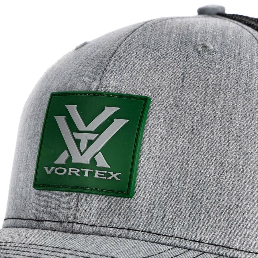 Czapka z daszkiem unisex Vortex Pursue And Protect szaro-czarna z zielonym logo 3/3