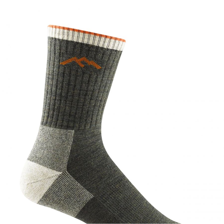 Darn Tough Hiker Olive trekking socks 3/4