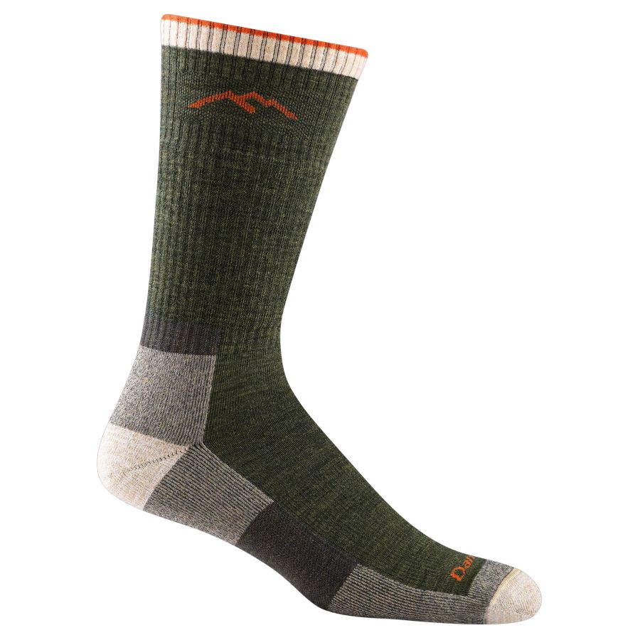 Darn Tough Hiker Olive trekking socks 1/3