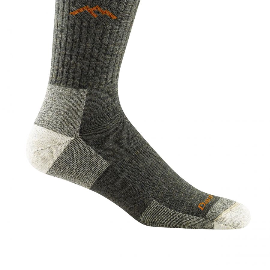 Darn Tough Hiker Olive trekking socks 2/4