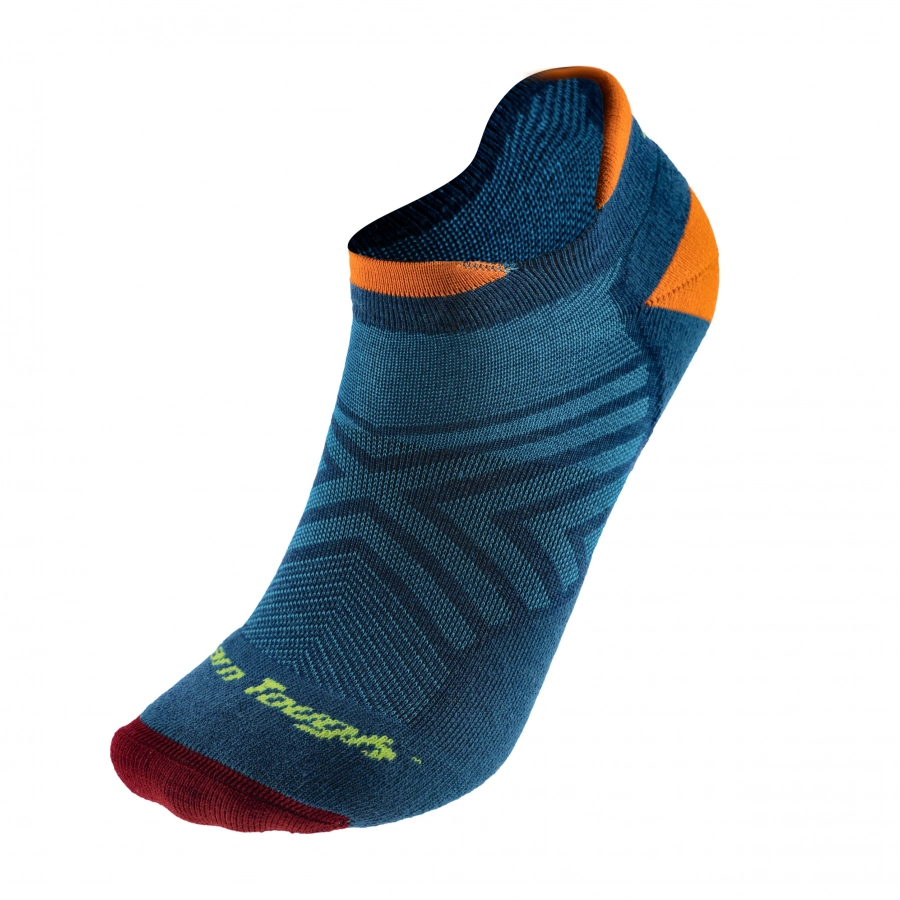 Darn Tough Run No Show Dark Teal Running Low Socks 1/6