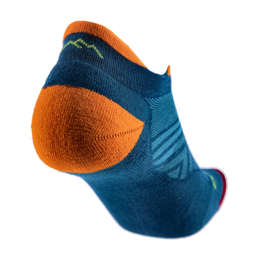 Darn Tough Run No Show Dark Teal Running Low Socks 2/6