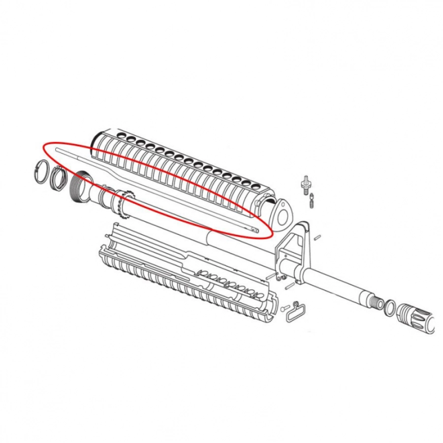 Eemann Tech gas tube for AR-15 medium 3/3