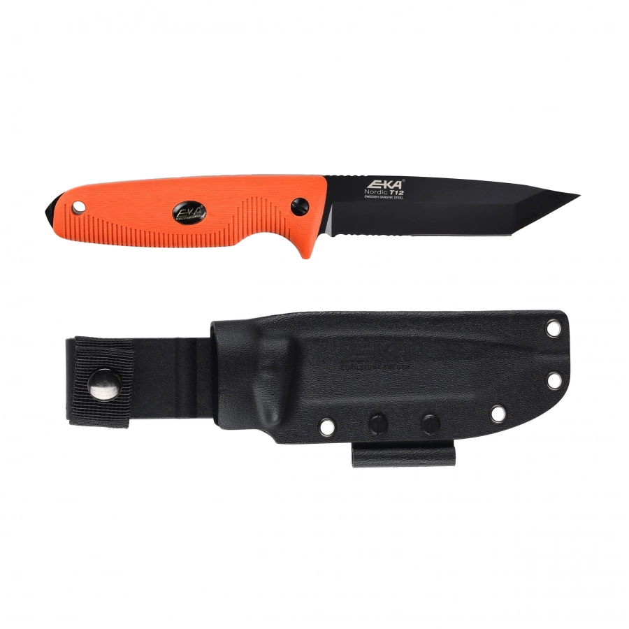Eka Nordic W12 fixed blade knife orange 4/8