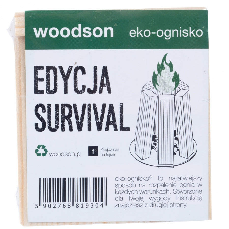 Ekologiczna rozpałka Woodson Eko - ognisko Survival 1 - pak 1/3