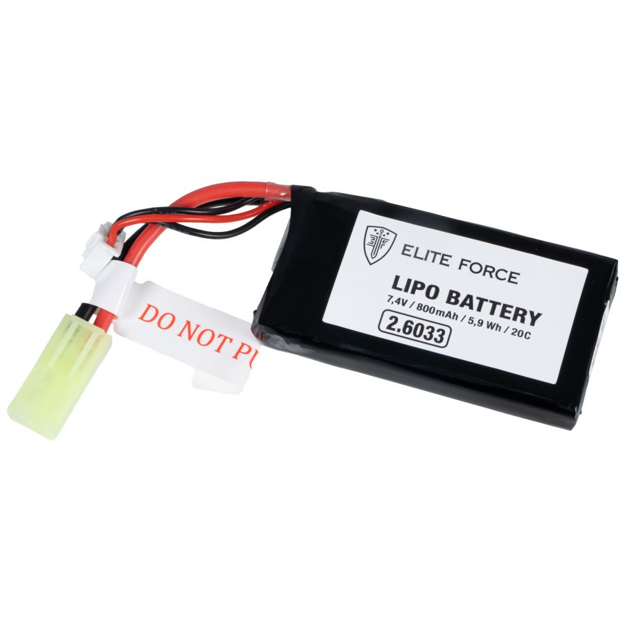 Elite Force 7.4 V, 800 mAh, 20 C rechargeable battery 1/1