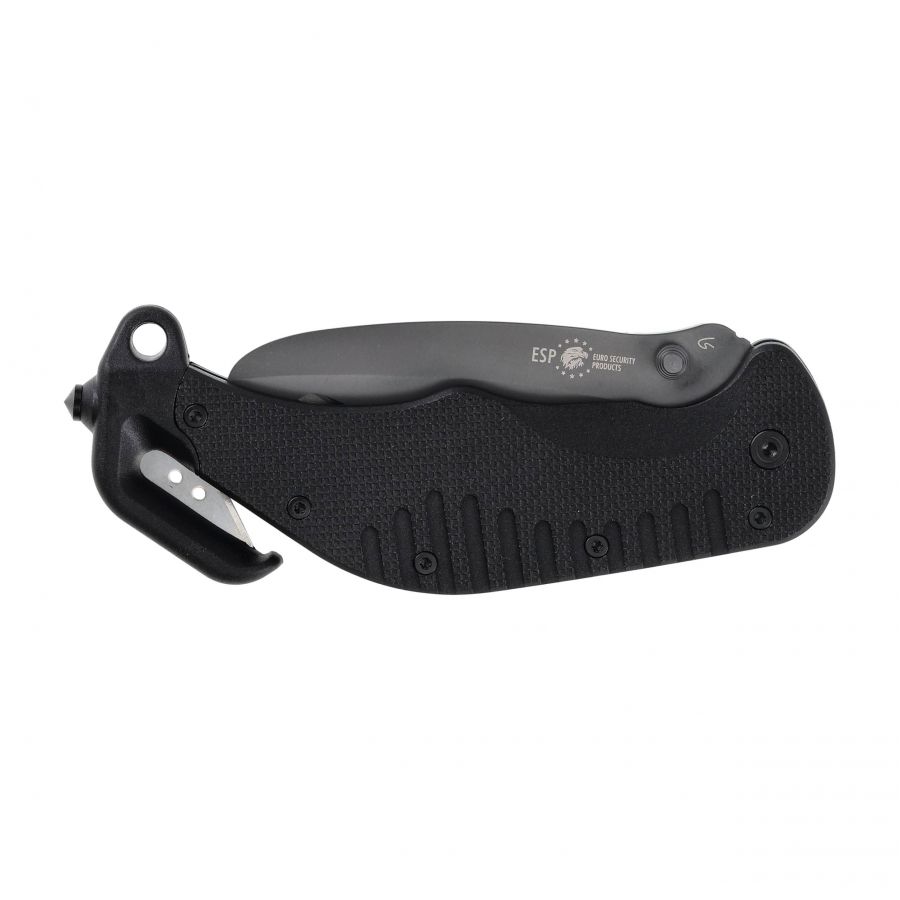 ESP rescue knife with rounded tip black 4/5