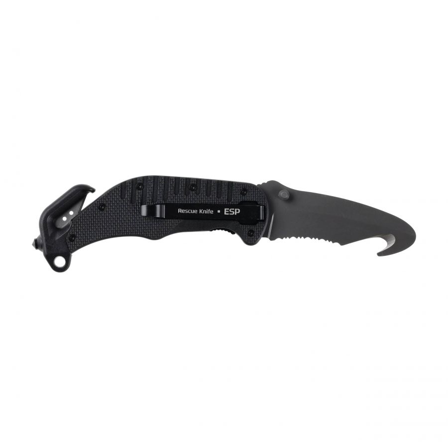 ESP rescue knife with rounded tip black 2/5