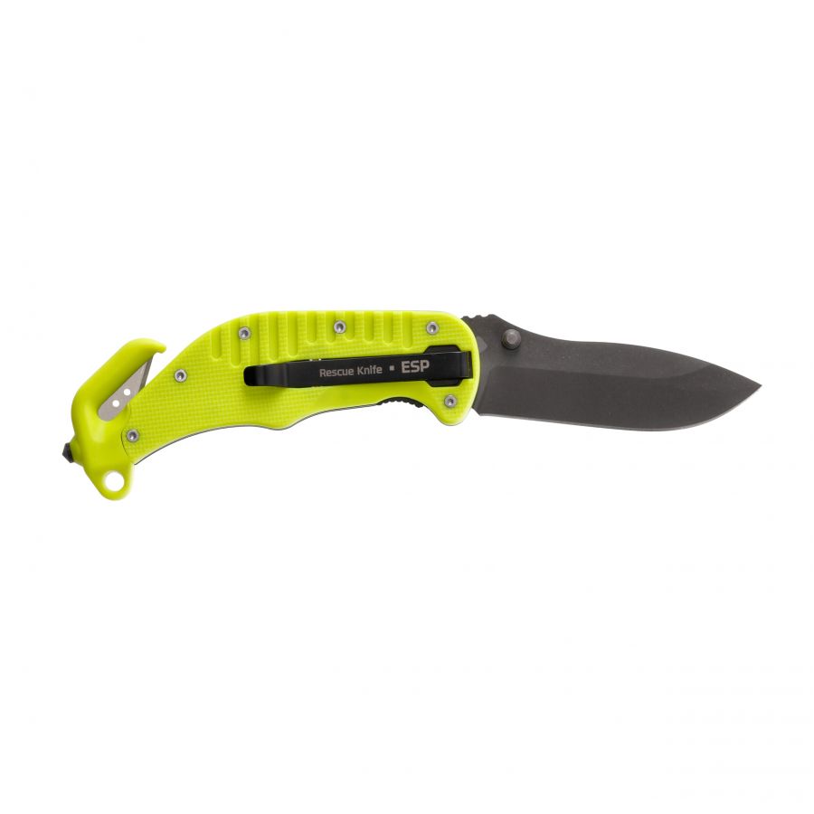 ESP rescue knife with smooth blade yellow 2/5