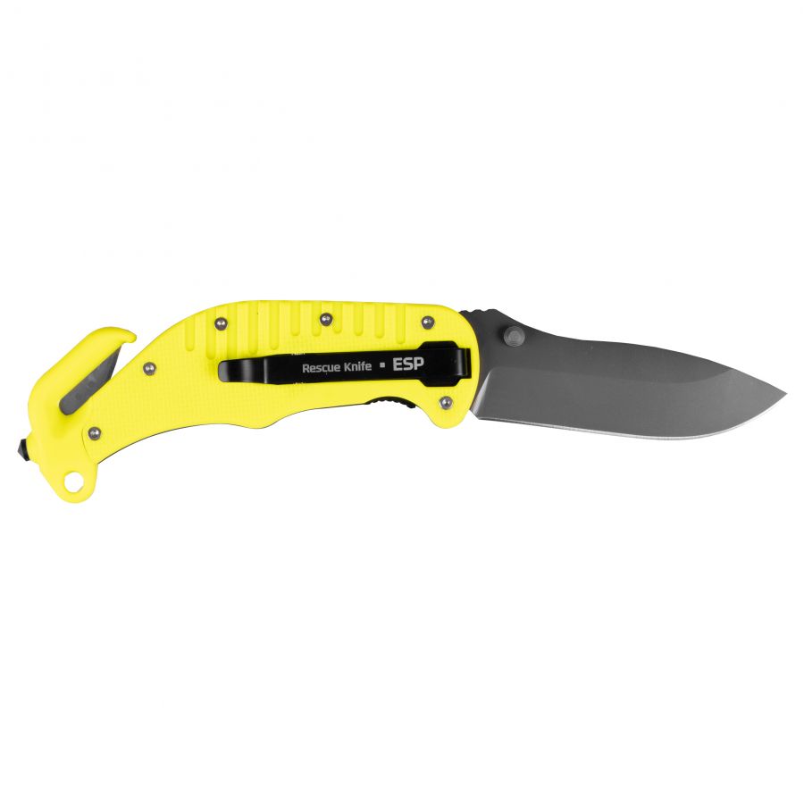 ESP rescue knife with smooth blade yellow 2/3