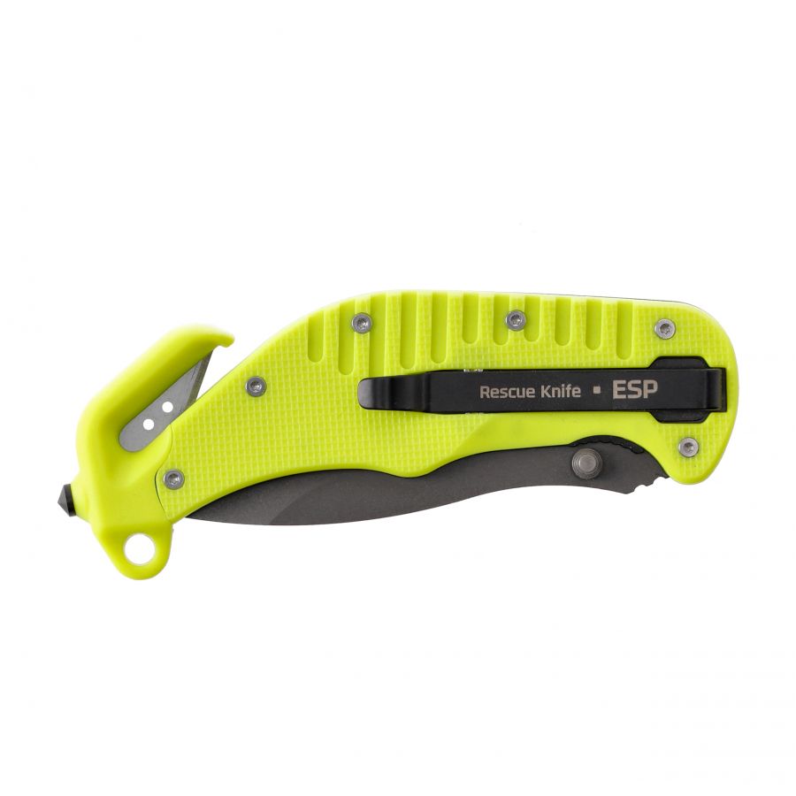 ESP rescue knife with smooth blade yellow 4/5