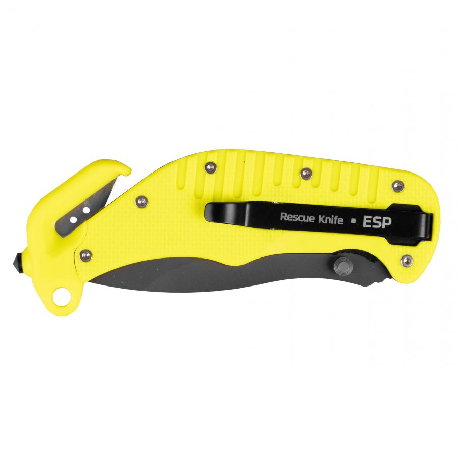 ESP rescue knife with smooth blade yellow 3/3