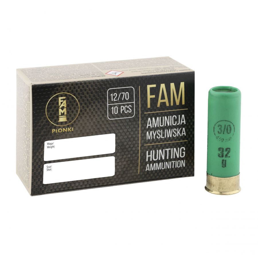FAM Pionki 12/70 ZAT 32g 3/0-4.50mm ammunition 1/4