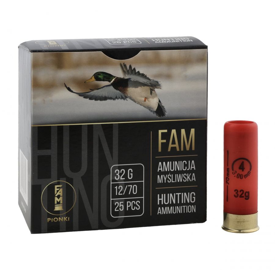 FAM Pionki 12/70 ZAT 32g 4-3.00mm ammunition 1/4