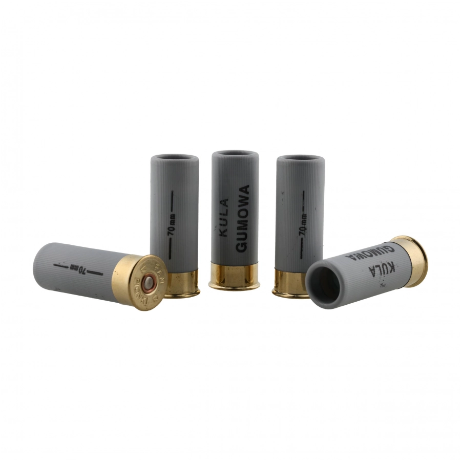 FAM Pionki rubber bullet 12/70 ammunition. 3/4