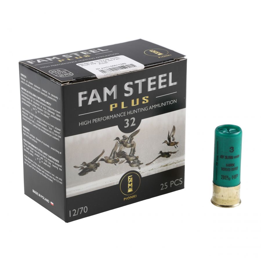FAM Pionki Steel Plus 12/70 32g 3-3.56mm ammunition 1/3