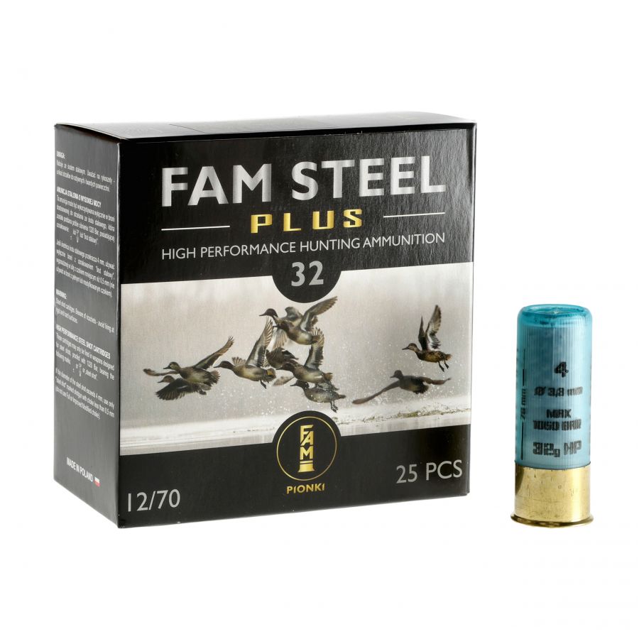 FAM Pionki Steel Plus 12/70 32g 4-3.30mm ammunition 1/4