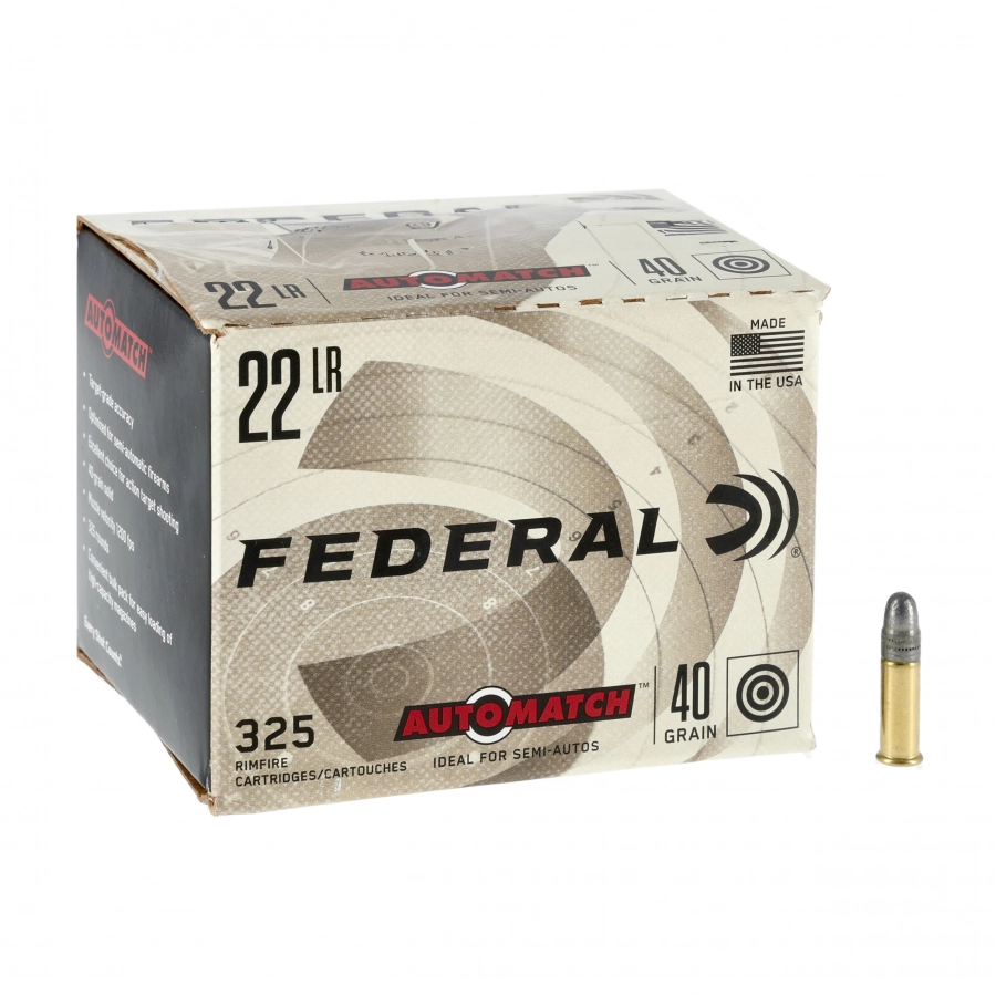 Federal ammunition cal. 22LR 2.6g/40gr HV 325pcs 1/4
