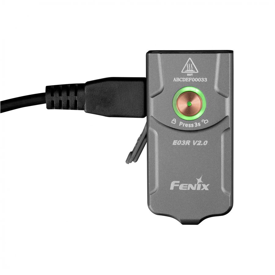 Fenix E03R V2.0 grey LED flashlight 4/11
