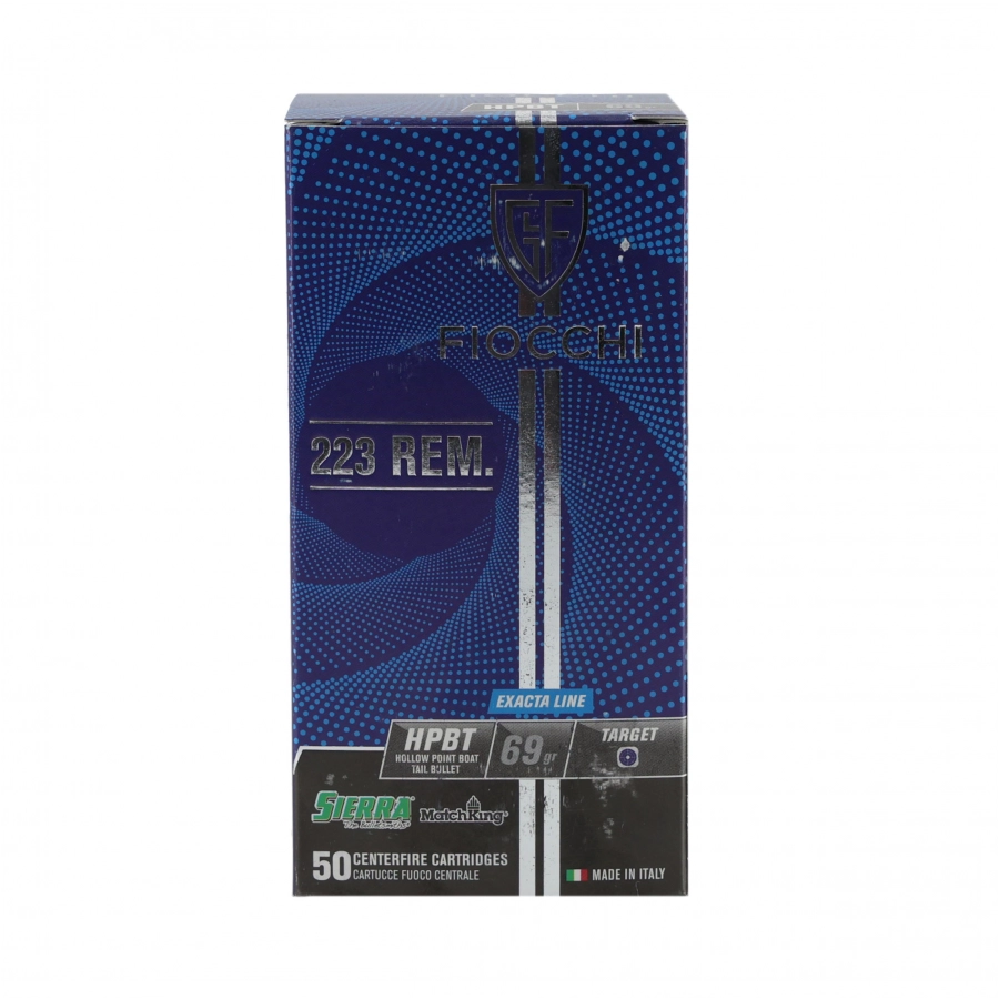 Fiocchi cal .223 Rem HBPT Sierra ammunition 4.5g/69g 4/4