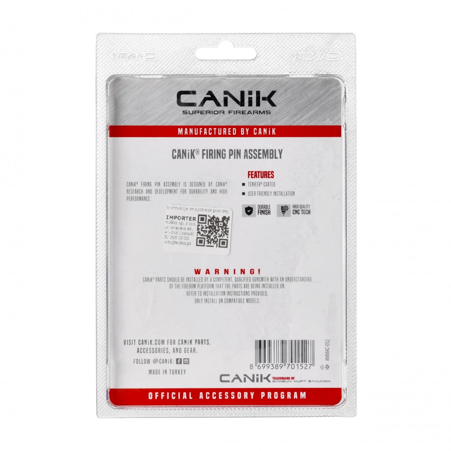 Firing pin assembly for Canik TP9, TP9 Elite C pistols 4/4