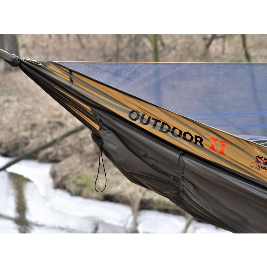 Flyhamak OutDoor II dark olive green hammock. 4/8