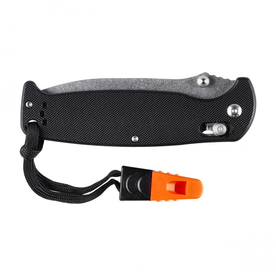 Ganzo G7412-BK-WS folding knife with whistle 4/6