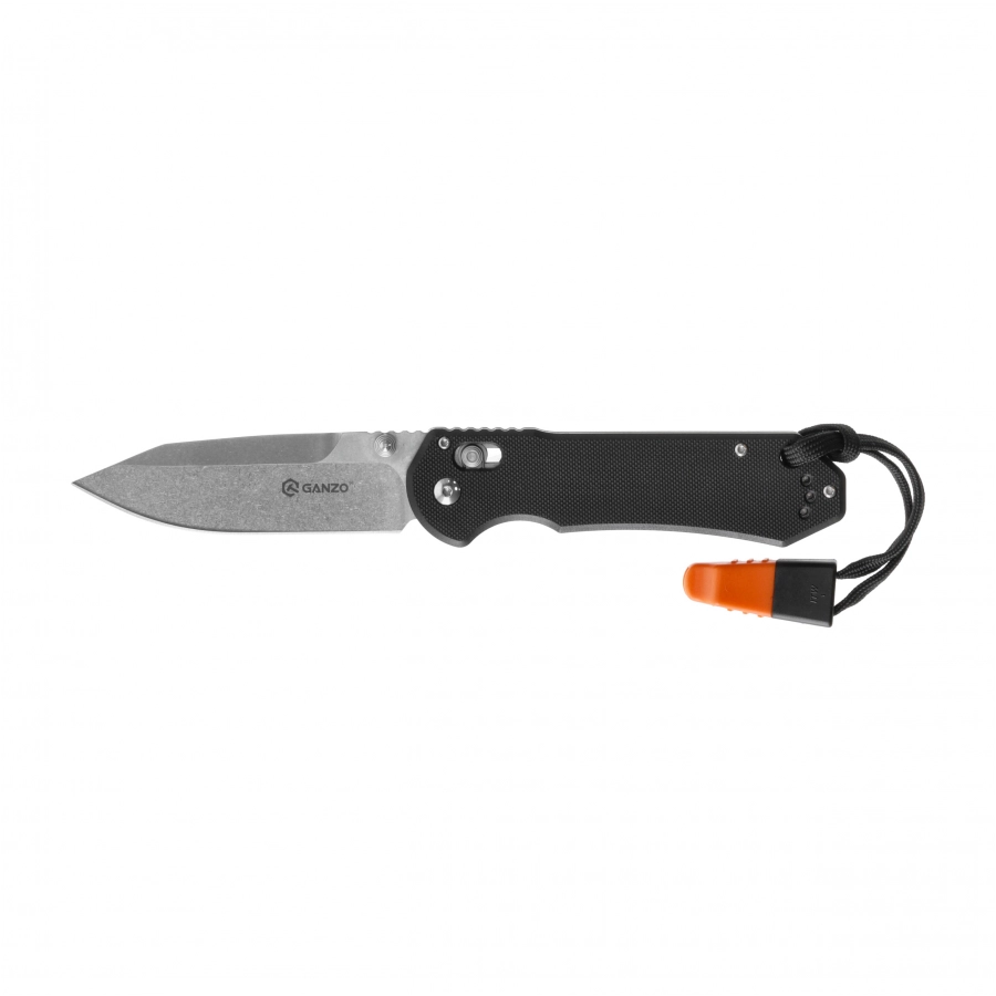 Ganzo G7452-BK-WS folding knife with whistle 1/6